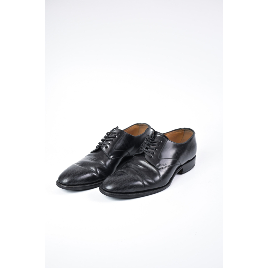 Black Leather Cap Toe Oxford Dress Shoe