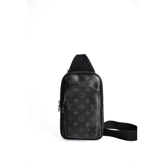 Louis Vuitton Avenue Sling Bag Monogram Eclipse Canvas Black Grey