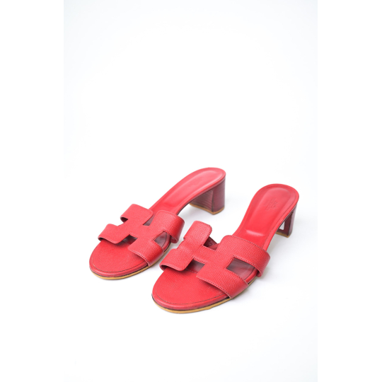 Hermes Oasis Sandal Red Leather