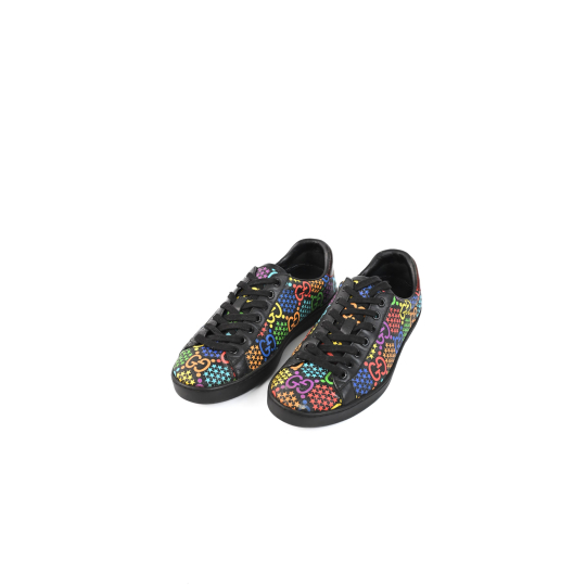 Gucci Ace GG Psychedelic Sneaker Black Multicolor Leather