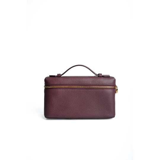 Loewe Extra Pocket Bag Burgundy Grained Calfskin Gold Hardware