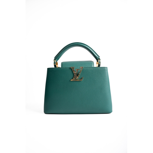 Louis Vuitton Capucines Green Taurillon Leather Gold Hardware