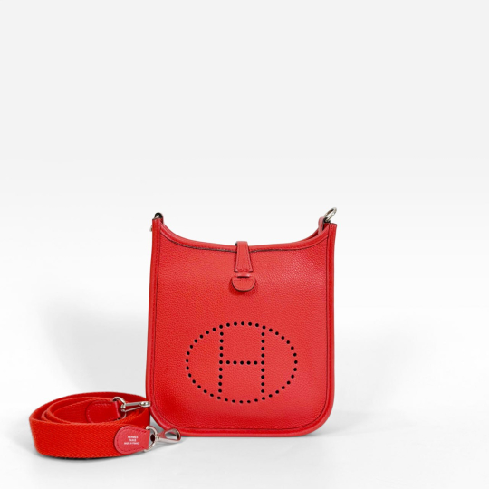 Hermès Evelyne TPM Red Clemence Leather