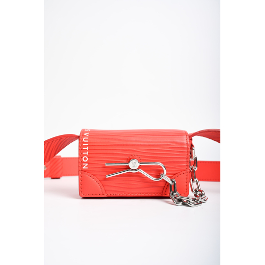 Louis Vuitton Buci Mini Epi Leather Red Silver Chain Crossbody