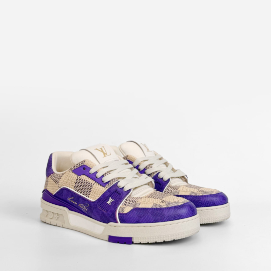 Louis Vuitton Trainer Sneaker Purple Damier