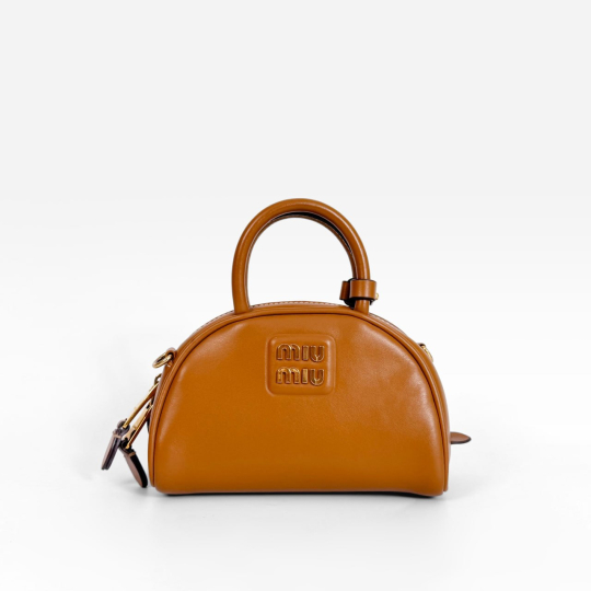 Miu Miu Bauletto Mini Caramel Nappa Leather
