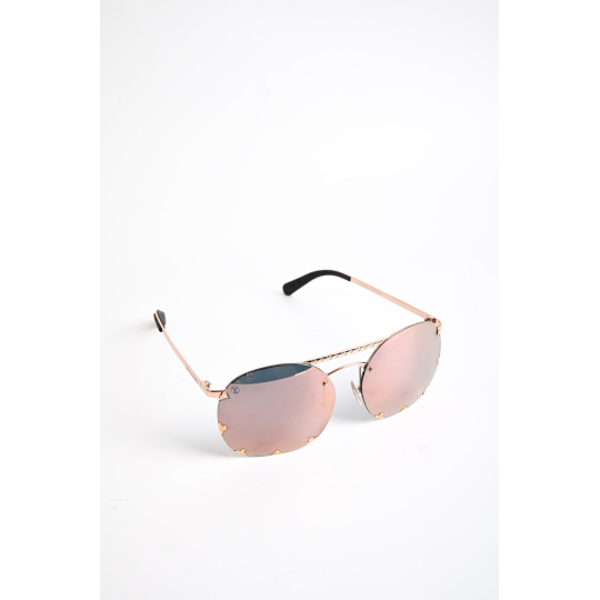 Louis Vuitton Rose Gold Tone Rimless Round Sunglasses