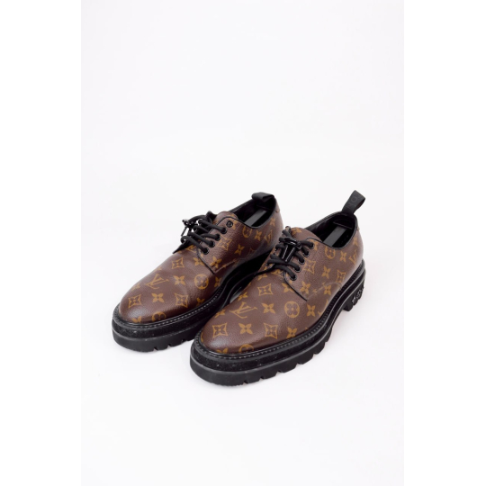 Louis Vuitton Monogram Canvas Derby Shoe Lug Sole