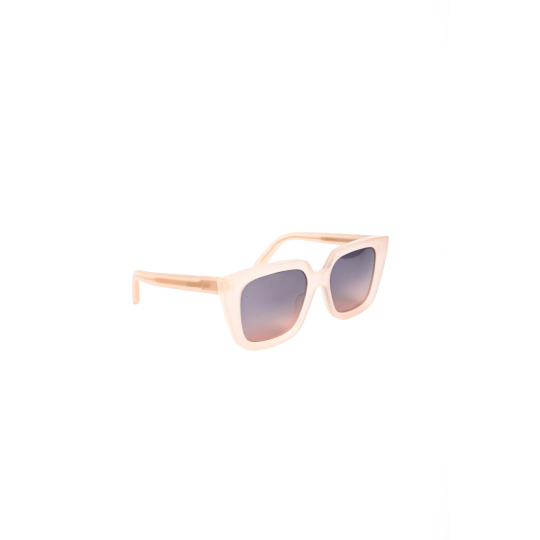 Square Frame Sunglasses Nude Beige Acetate with Gradient Lenses