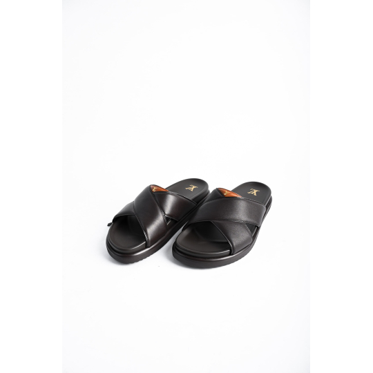 Louis Vuitton Foch Crossover Mule Black Calf Leather