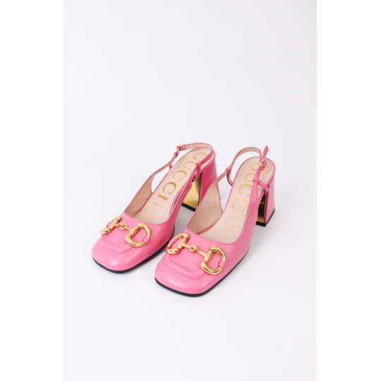 Gucci Horsebit Slingback Pump Pink Leather