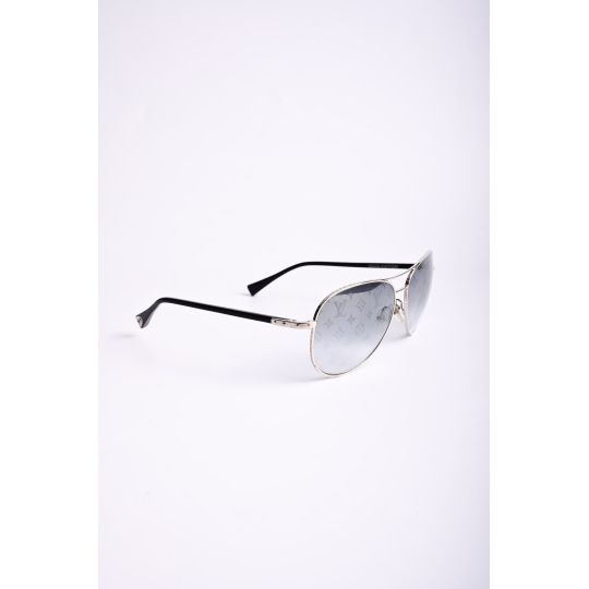 Aviator Pilot Sunglasses Silver Metal Frame with Grey Gradient Lenses