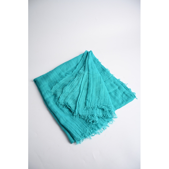 Gucci GG Jacquard Lightweight Scarf Turquoise Modal Cotton Silk Blend