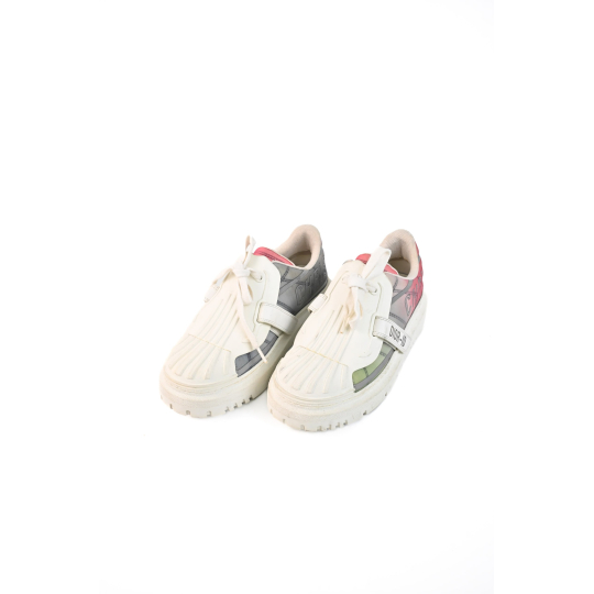 Dior Dior ID Sneaker White Pink and Grey Calfskin Mesh