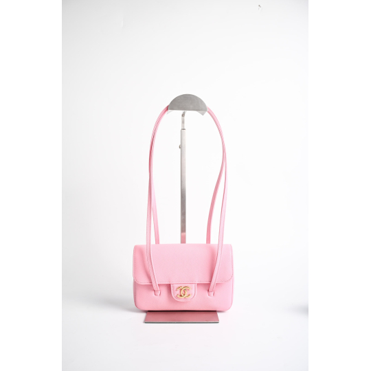 Chanel Flap Bag Pink Caviar Leather
