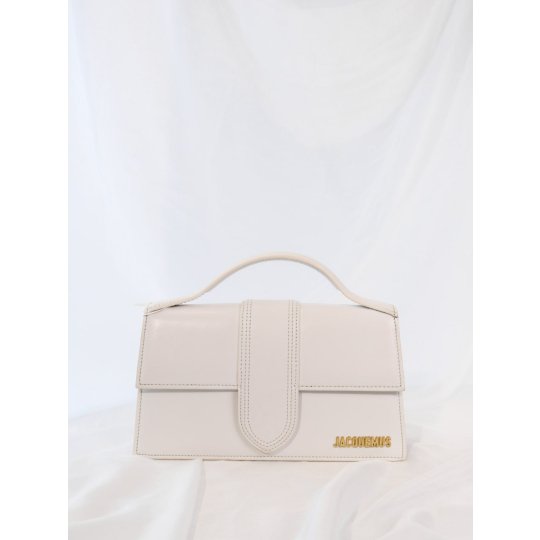 Jacquemus Le Bambino Long White Smooth Calfskin
