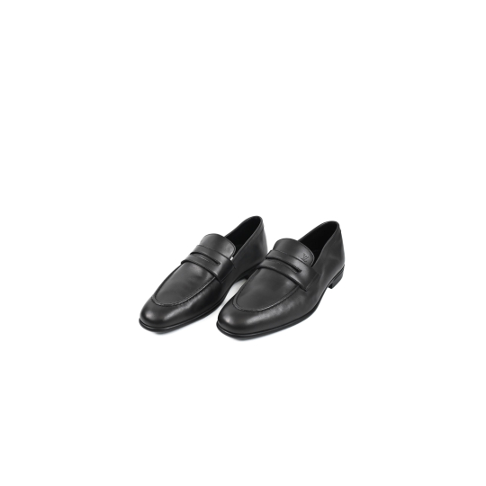 Penny Loafer Black Leather Slip On