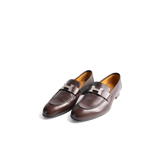 Hermès Destin Loafer Brown Calfskin with Palladium H Buckle