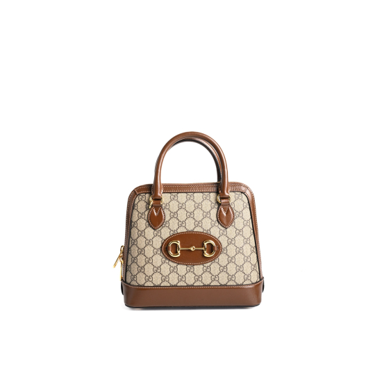 Gucci Horsebit 1955 Mini Top Handle Beige GG Supreme Canvas