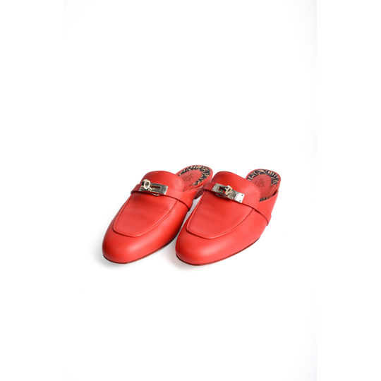 Gucci Princetown Horsebit Mule Red Leather Tiger Embroidery