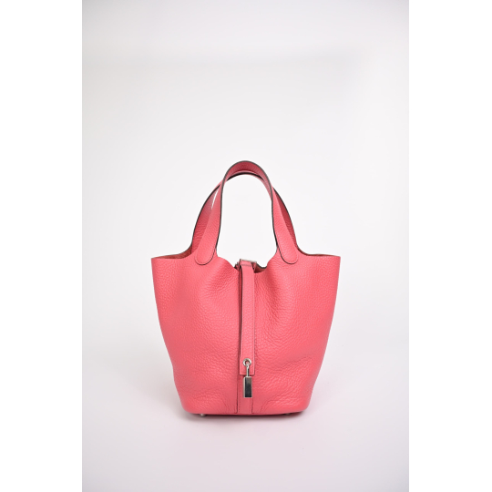 Hermès Picotin Lock 18 Pink Clemence Leather