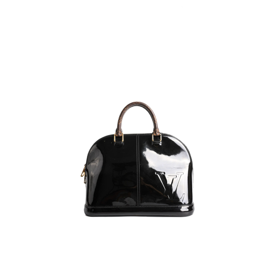 Louis Vuitton Alma BB Black Vernis Leather