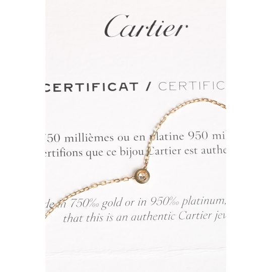 Cartier Diamants Legers Station Bracelet Yellow Gold with Diamond Bezel Setting