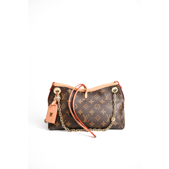 Louis Vuitton Monogram Chain Shoulder Bag Brown
