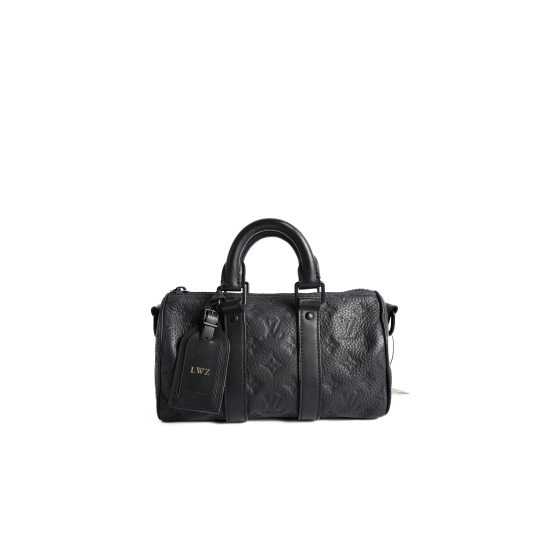 Louis Vuitton Keepall XS Black Monogram Seal Leather