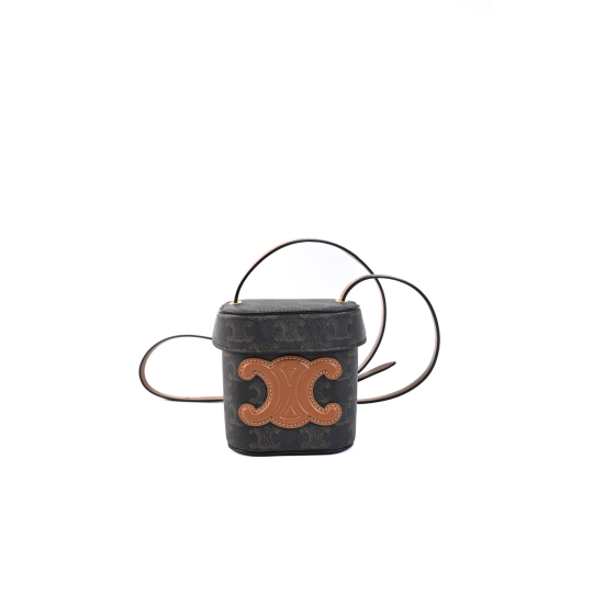 Celine Nano Vanity Case Brown Triomphe Canvas