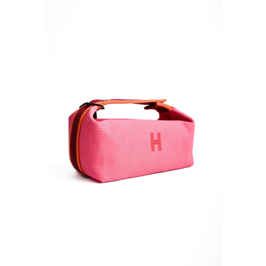 Hermes Bride A Brac Pouch Canvas Rose Pink Small