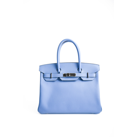 Hermès Birkin Blue Epsom Leather Palladium Hardware