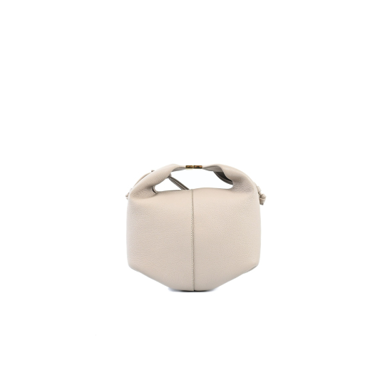 The Row Bindle Bag Beige Grained Leather