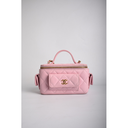 Chanel Small Vanity with Chain Pink Lambskin