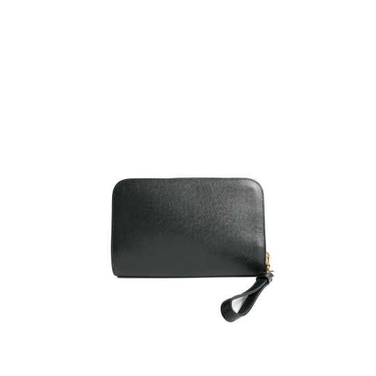 Celine Zipped Wallet Dark Green Grained Calfskin