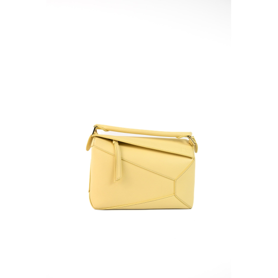 Loewe Puzzle Small Light Yellow Calfskin
