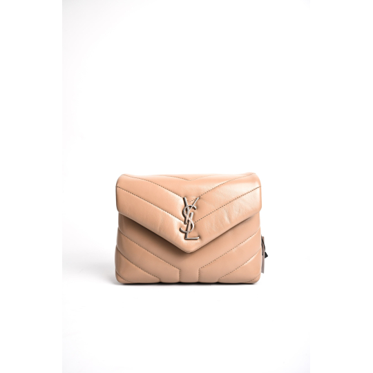 Saint Laurent Loulou Toy Beige Matelassé Leather