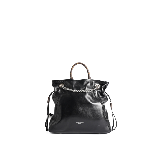 Saint Laurent Chain Tote Black Calfskin