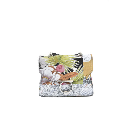 Gucci Flora Print Shoulder Bag Multicolor Coated Canvas