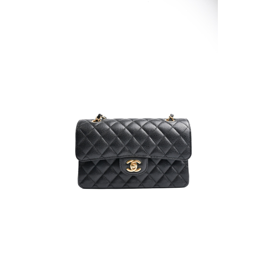 Chanel Classic Double Flap Medium Black Lambskin Gold Hardware