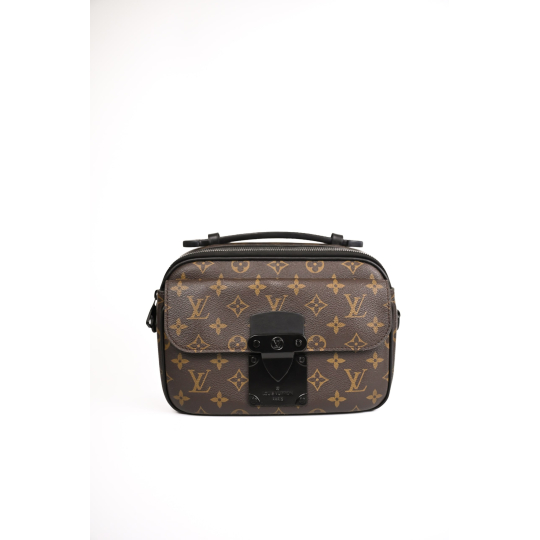 Louis Vuitton S Lock Messenger Monogram Macassar Canvas