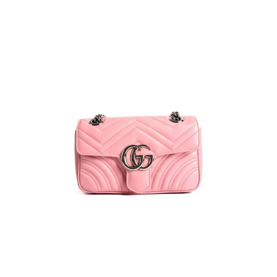Gucci GG Marmont Mini Pink Matelassé Leather