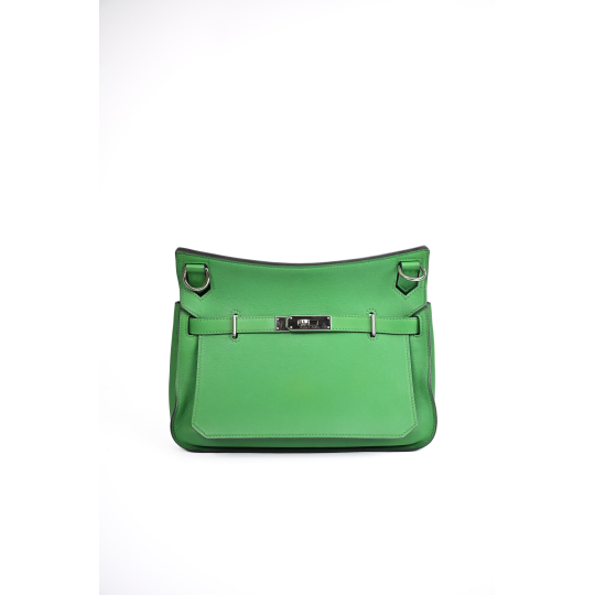 Hermès Jypsière Green Leather