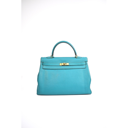 Hermès Kelly Blue Togo Leather