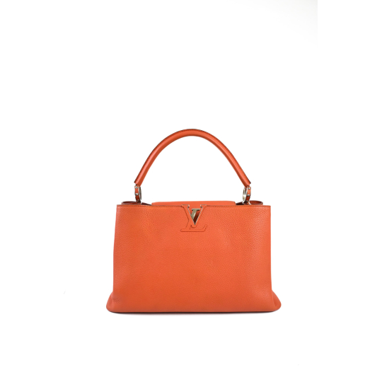 Louis Vuitton Capucines Orange Taurillon Leather