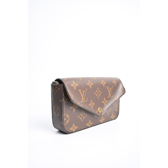 Louis Vuitton Felicie Strap and Go Brown Monogram Canvas