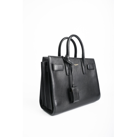 Saint Laurent Sac De Jour Baby Grained Leather Black Gold Hardware