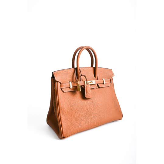 Hermes Birkin 25 Togo Leather Gold Brown Gold Hardware