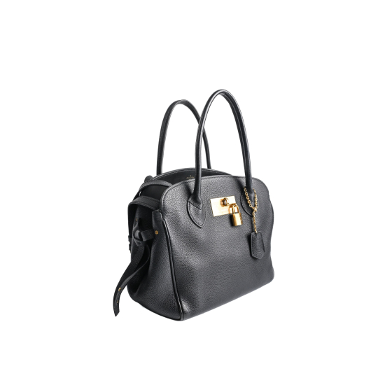 Louis Vuitton Milla MM Veau Nuage Leather Black Gold Hardware
