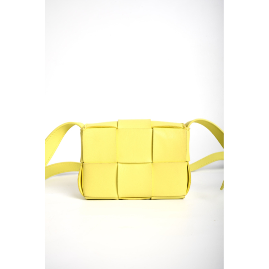 Bottega Veneta Cassette Bag Yellow Intrecciato Leather